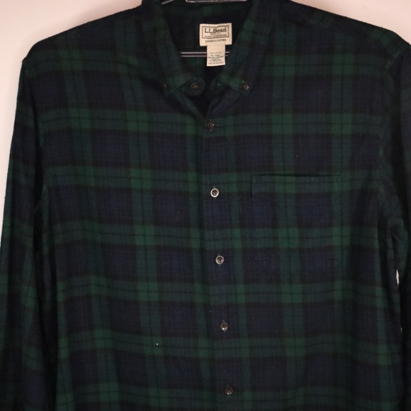 L.L. Bean Flannel Plaid Button Down Shirt Size XLT Mens. - Picture 2 of 4